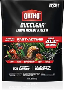 Ortho BugClear Lawn Insect Killer - Kills Ants, Ticks, Armyworms, Sod Webworms, Fleas and Spiders in Your Yard, Fast-Acting, Kills By Contact Above and Below the Ground,